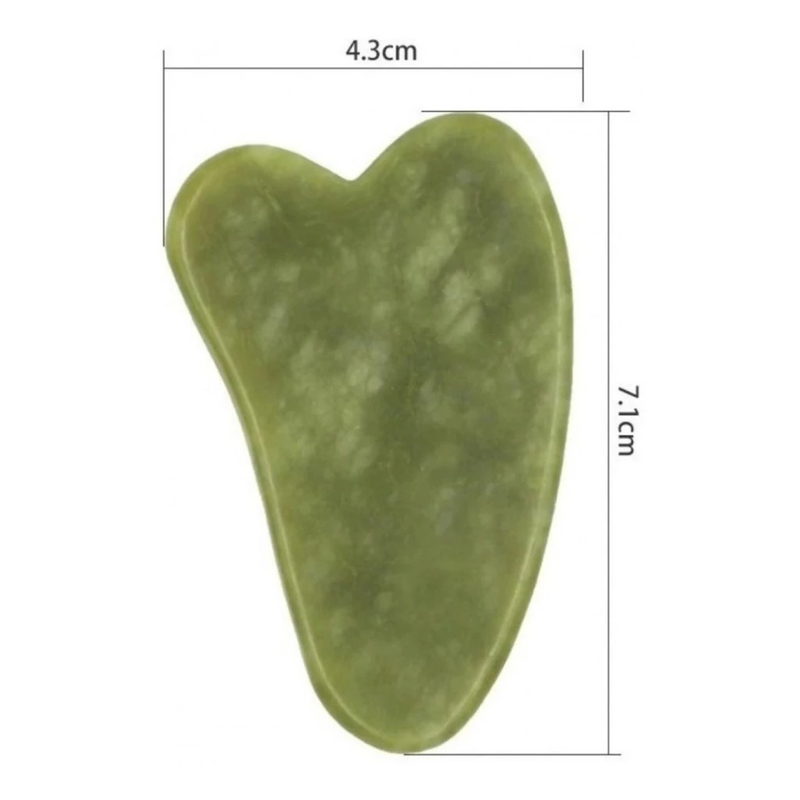 Rolo Pedra de Jade Massageador + Placa Gua Sha Anti Estresse™
