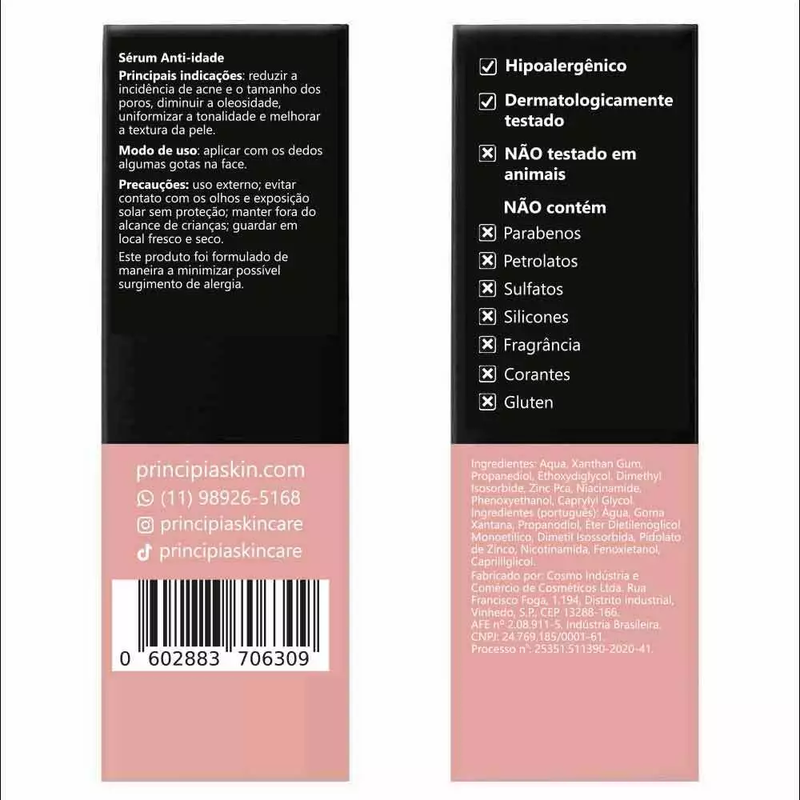 Sérum Principia 10% Niacinamida + 1% Zinco Pca NC-10™