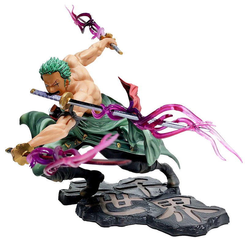 Figura de Ação Roronoa Zoro 12cm – One Piece | Action Figure com Espadas e Haki